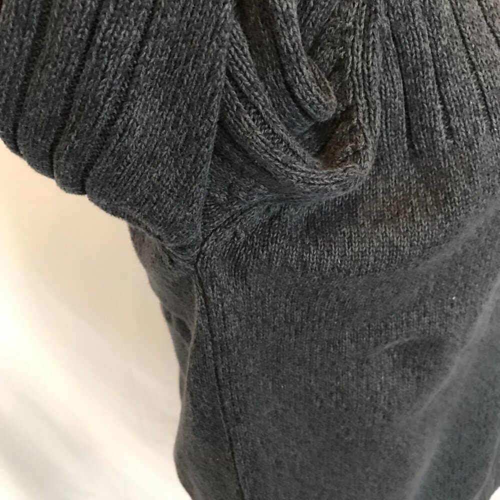 Columbia Men's Heavy Duty Knit V neck Sweater Fall Gray cable knit Size Medium - Picture 5 of 16